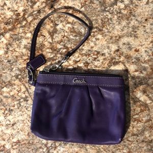 Purple coach wristlet